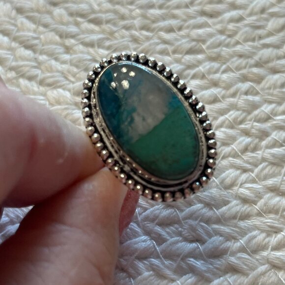 Natural QUANTUM QUATTO Handmade Sterling 925 Ring Size 12.5 #947D - Picture 2 of 3